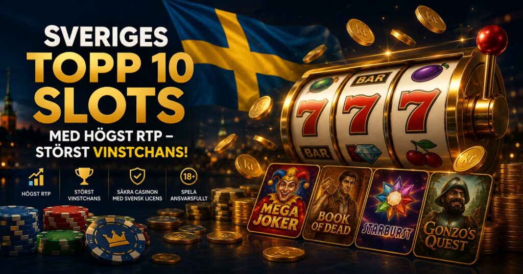 Sveriges topp 10 slots med högst RTP