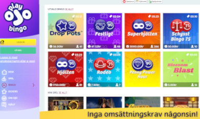 Bingo online hos PlayOjo