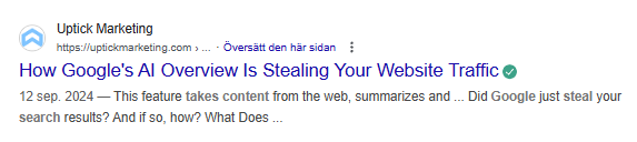 Google ai stjäl trafiken