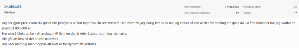 Skuldsatt casinospelare 2