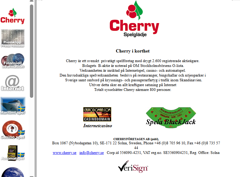Cherry Ab spelglädje år 200