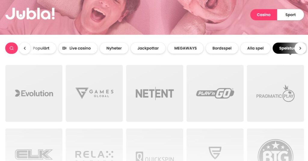 Jubla casinospel utvecklare