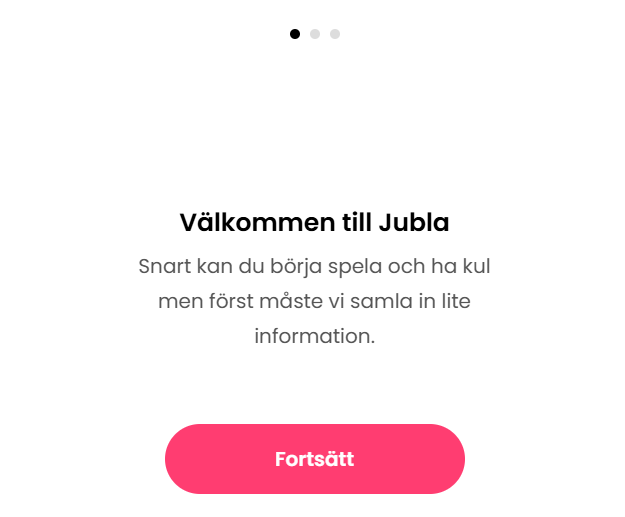 Registrering hos Jubla