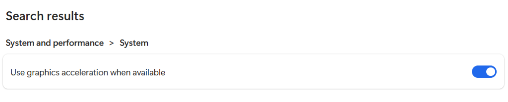 Use graphics acceleration when available
