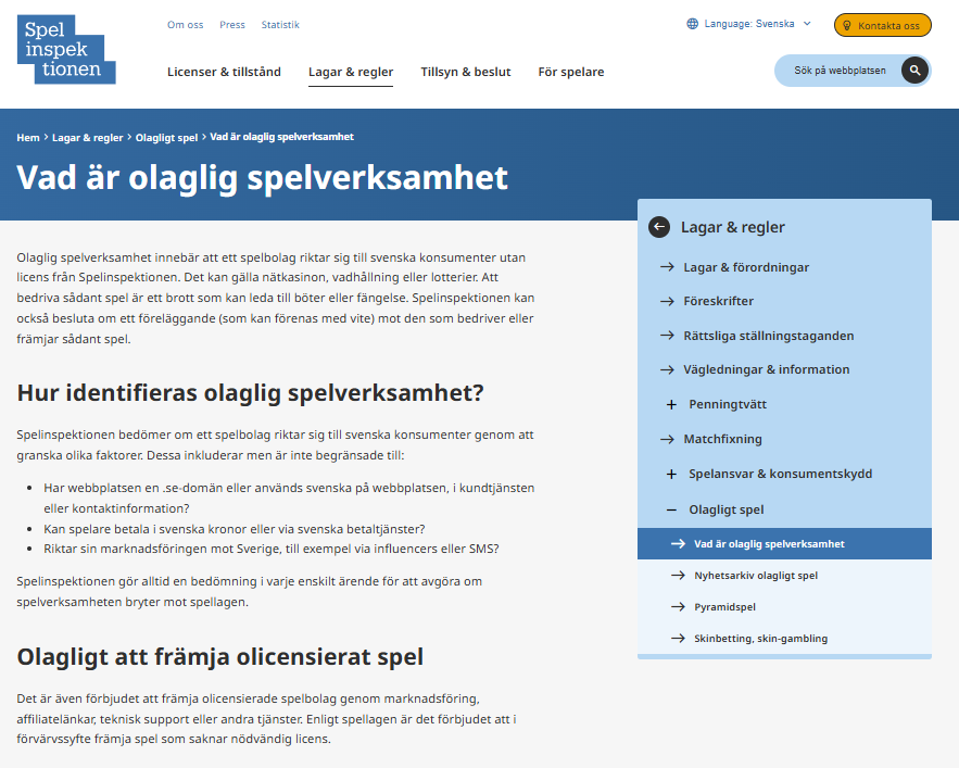 Olaglig spelverksamhet