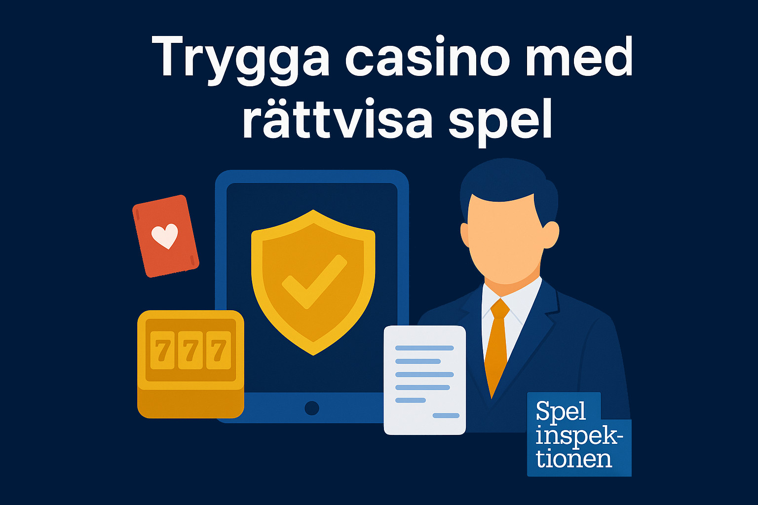 Trygga casinon med rättvissa spel som kontrolleras av Spelinspektionen