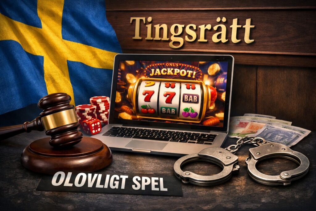 Första domen för främjande av olovligt spel för pengar i Sverige