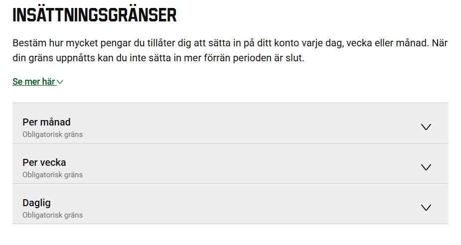 Insättningsgränser på svenska casinon – vad gäller enligt lag?