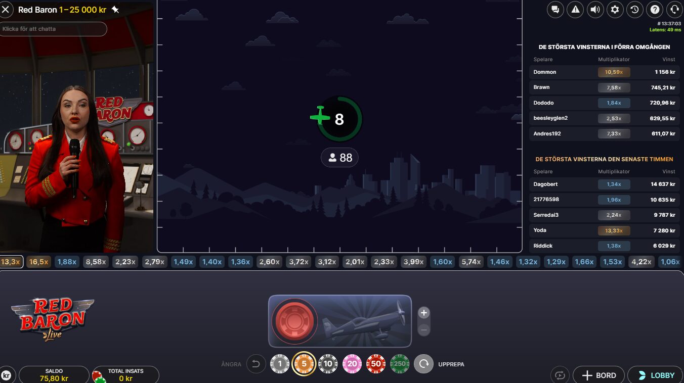 Red Baron live miljö