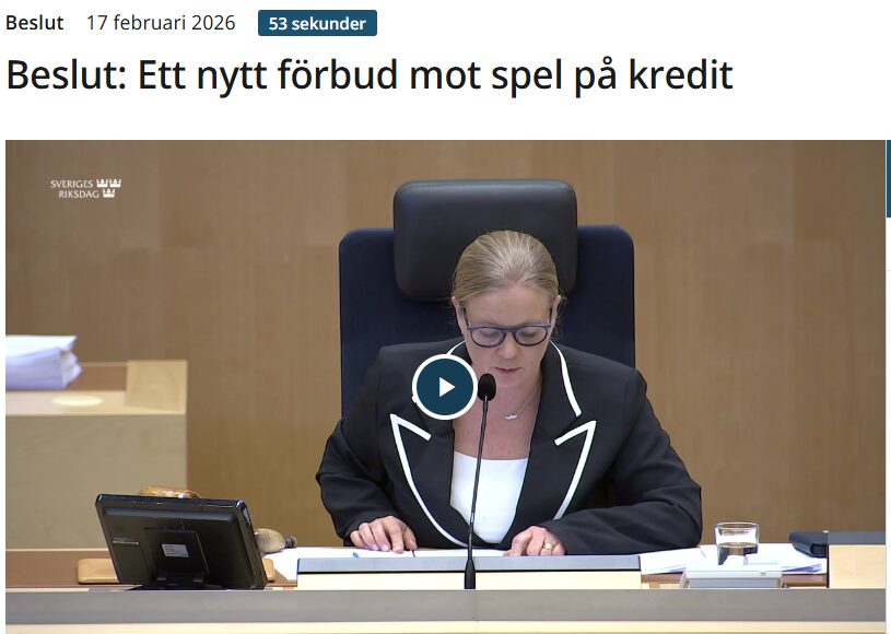Bild: Skärmdump från Sveriges Riksdag, webb-TV, 17 feb 2026