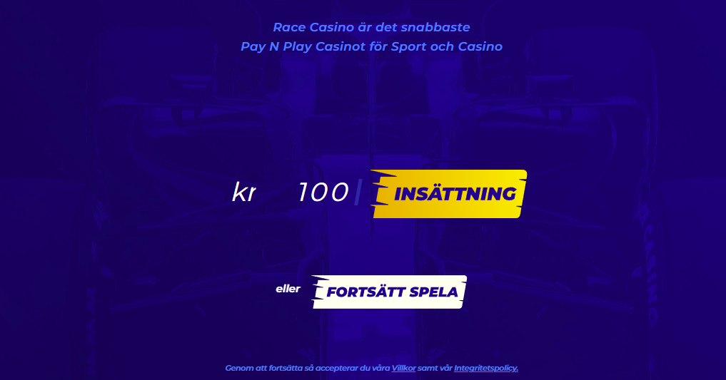 Racecasino paynplay registrering