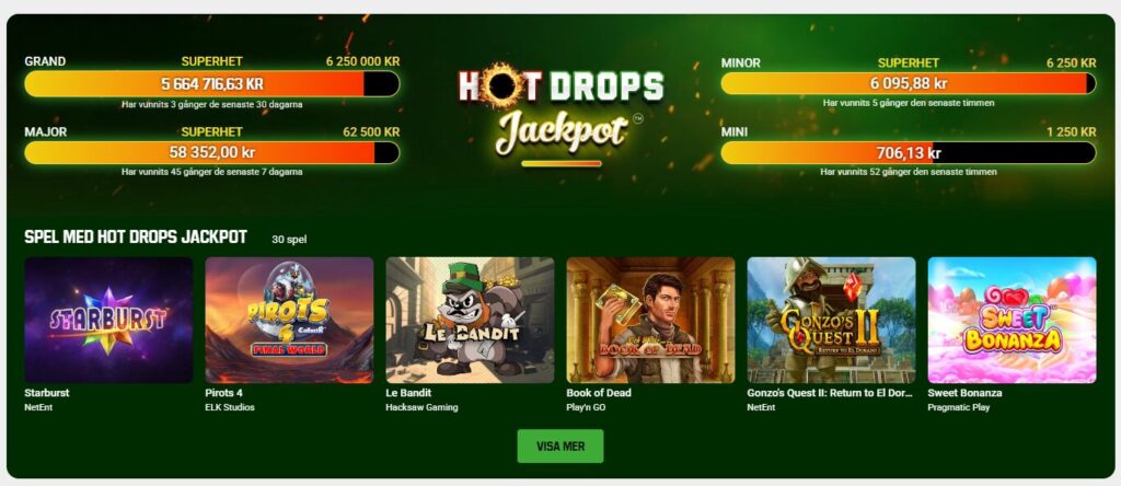Unibet hot drops jackpot