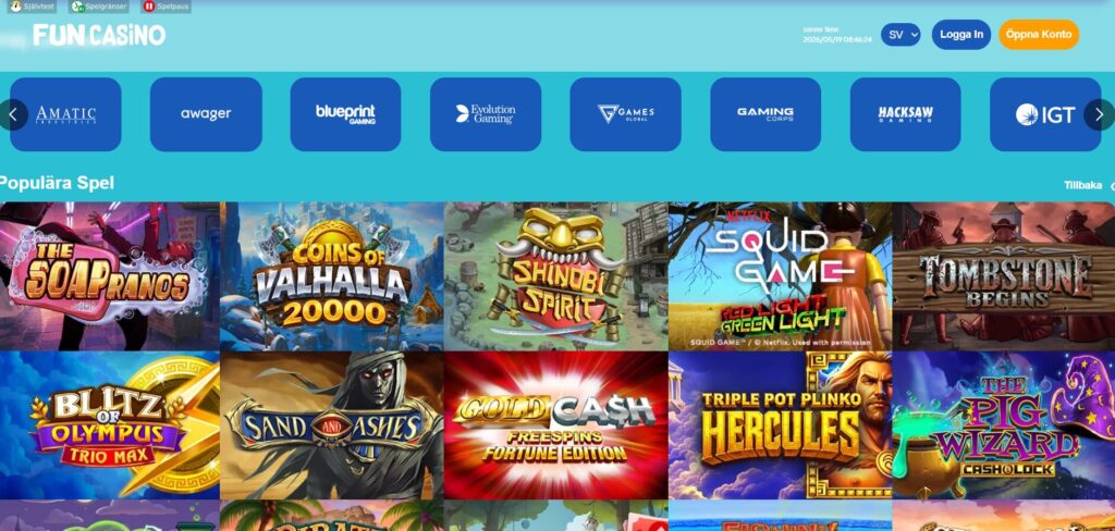 FunCasino spelutbud