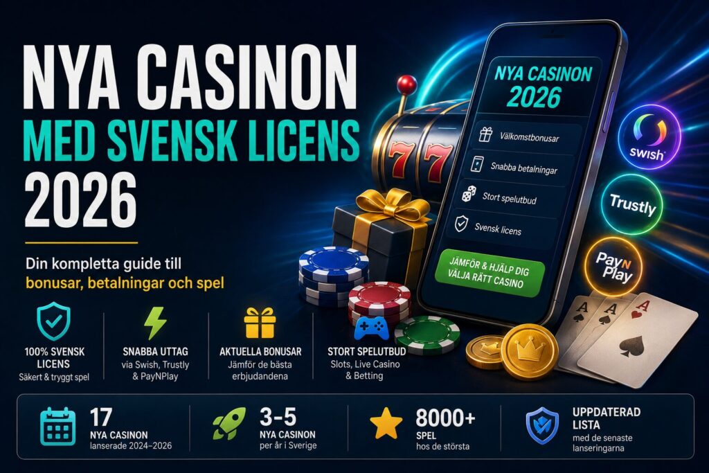 Nya casinon med Svensk licens förklarade